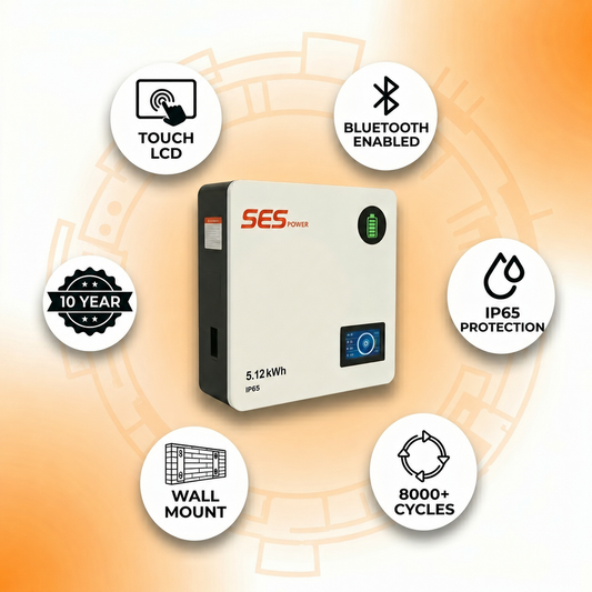 SES Powerwall IP65 — 5kWh Monsoon-Proof Outdoor Lithium Battery 51.2V 102Ah