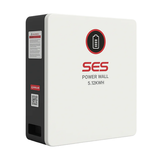 SES Power Wall 51.2V 102Ah Lithium Battery with Bluetooth monitoring and 5.12kWh capacity