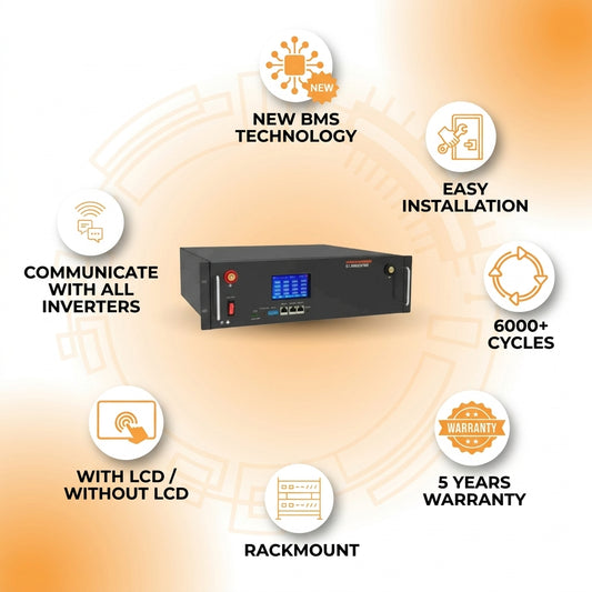 Narada 51.2NESR100 — 5 kWh Rackmount Lithium Battery