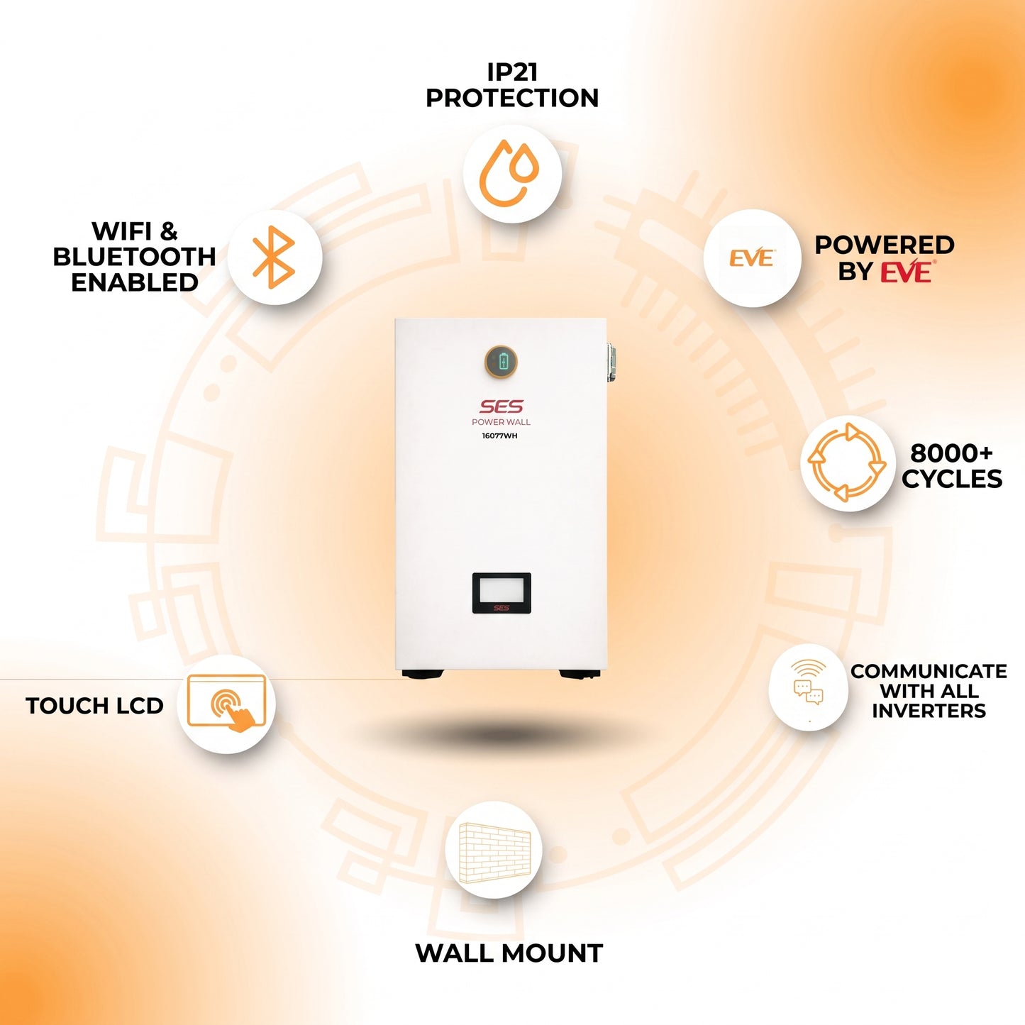 SES Power 16kWh Lithium Battery - 51.2V 314Ah