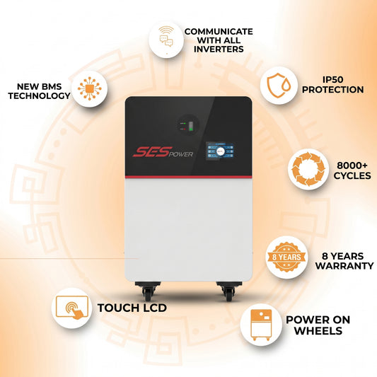 SES Power 10kWh Lithium Battery - 51.2V 200Ah
